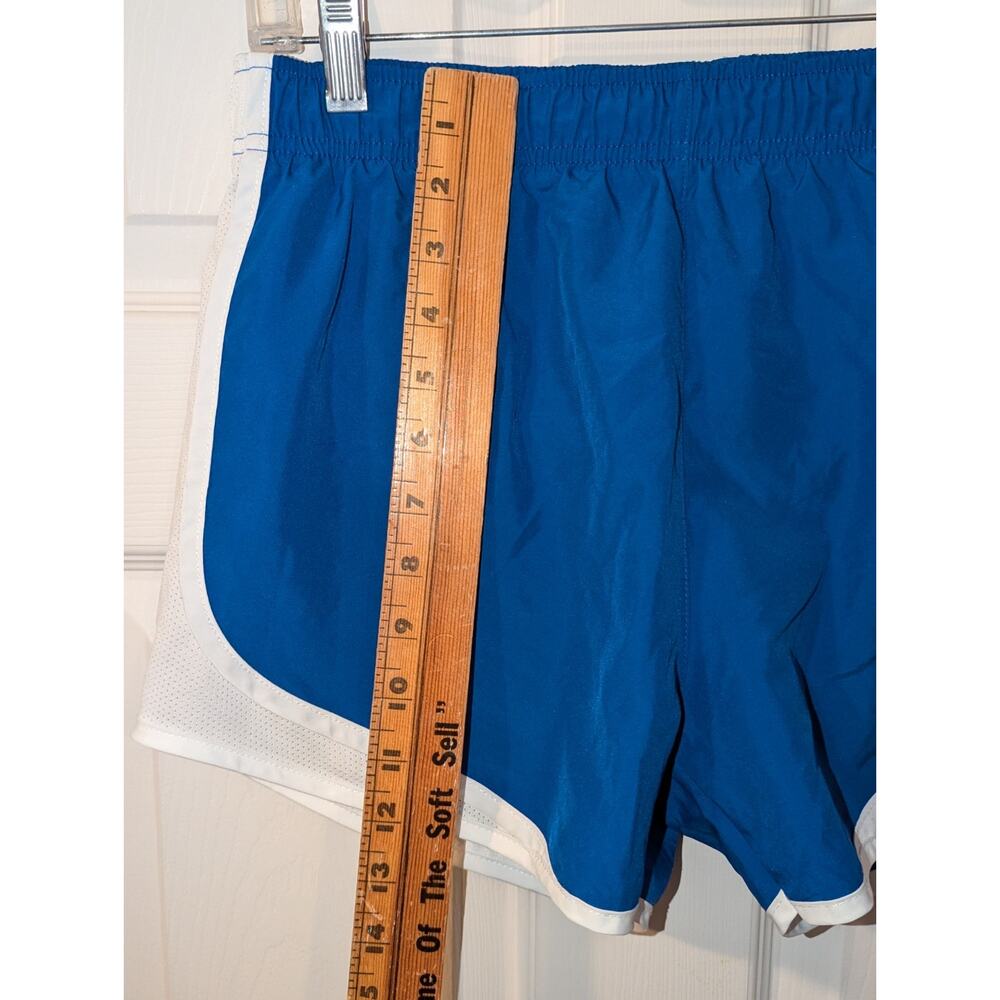 Nike Shorts Womens Medium Blue White Dri-Fit Running Athletic Fitness Ladies - Picture 3 of 7